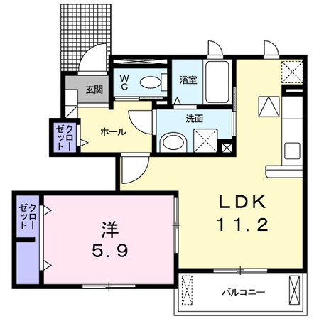 シャン・ド・フルールⅡの物件間取画像